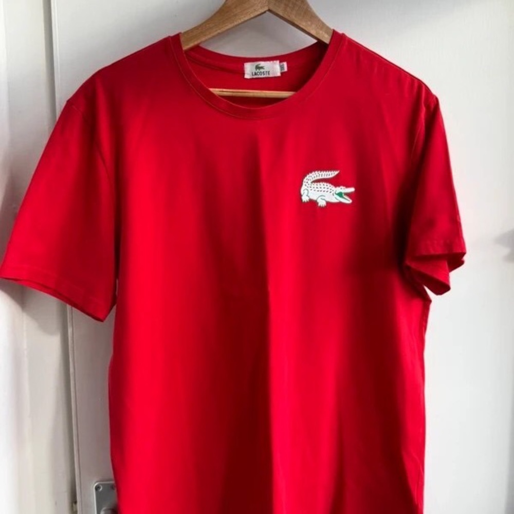 Lacoste Men's Red Short Sleeve Tee